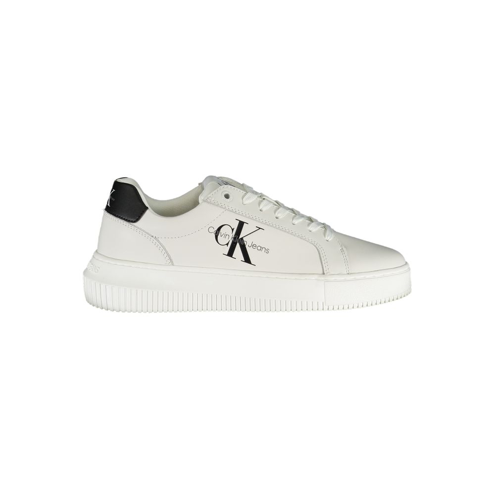 Calvin Klein Eco-Chic Λευκά αθλητικά παπούτσια με λεπτομέρειες αντίθεσης