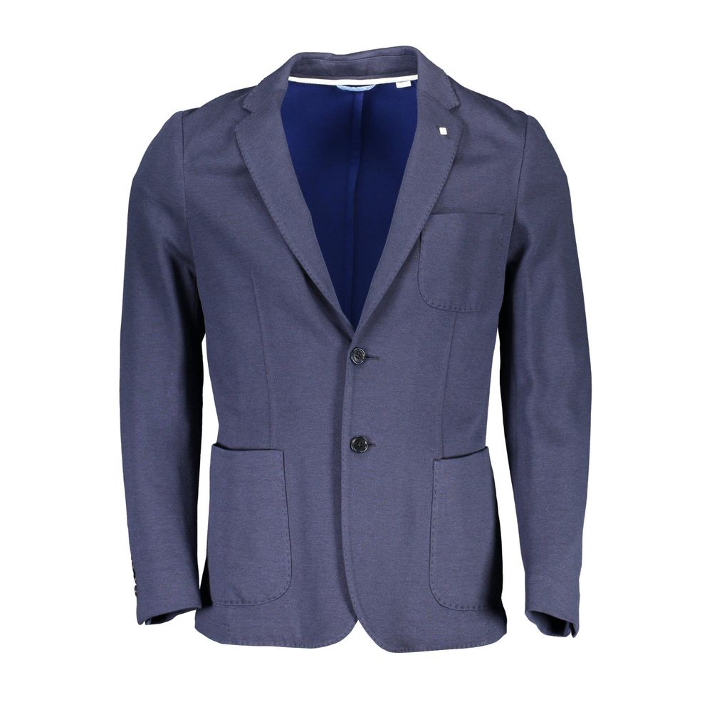 Ανδρικό μπουφάν Gant Blue Cotton