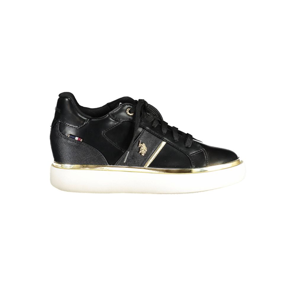 US POLO ASSN. Μαύρο πολυεστερικό γυναικείο αθλητικό παπούτσι