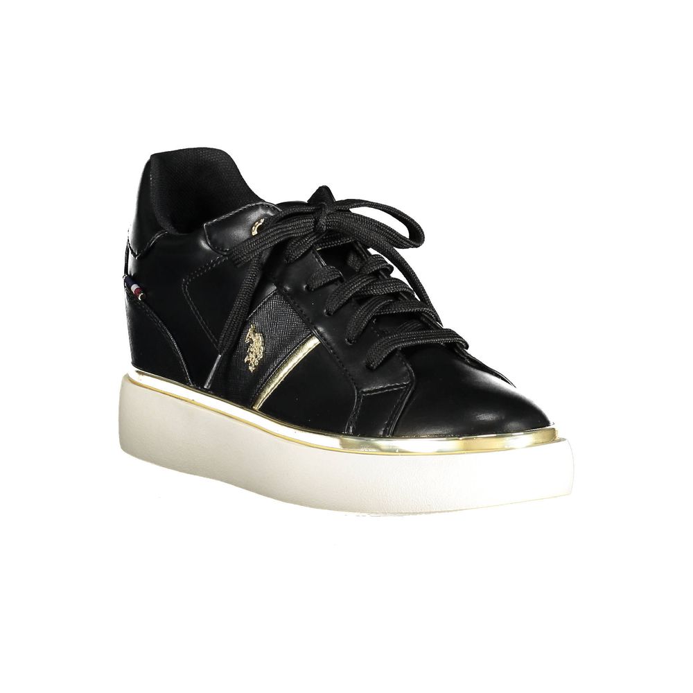 US POLO ASSN. Μαύρο πολυεστερικό γυναικείο αθλητικό παπούτσι