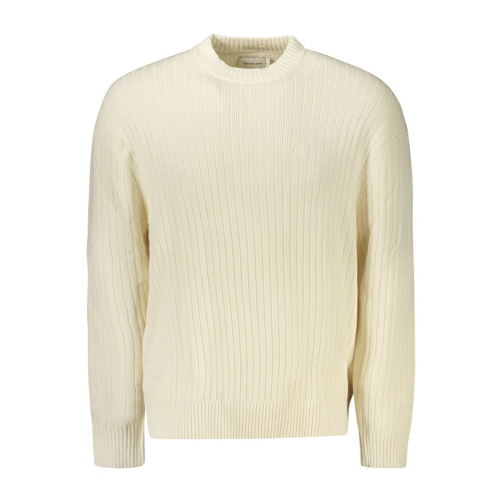Ανδρικό πουλόβερ Calvin Klein White Cotton