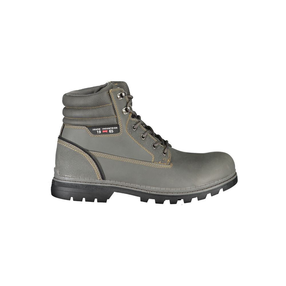 Μποτάκια Carrera Chic Grey Lace-Up με λεπτομέρειες αντίθεσης