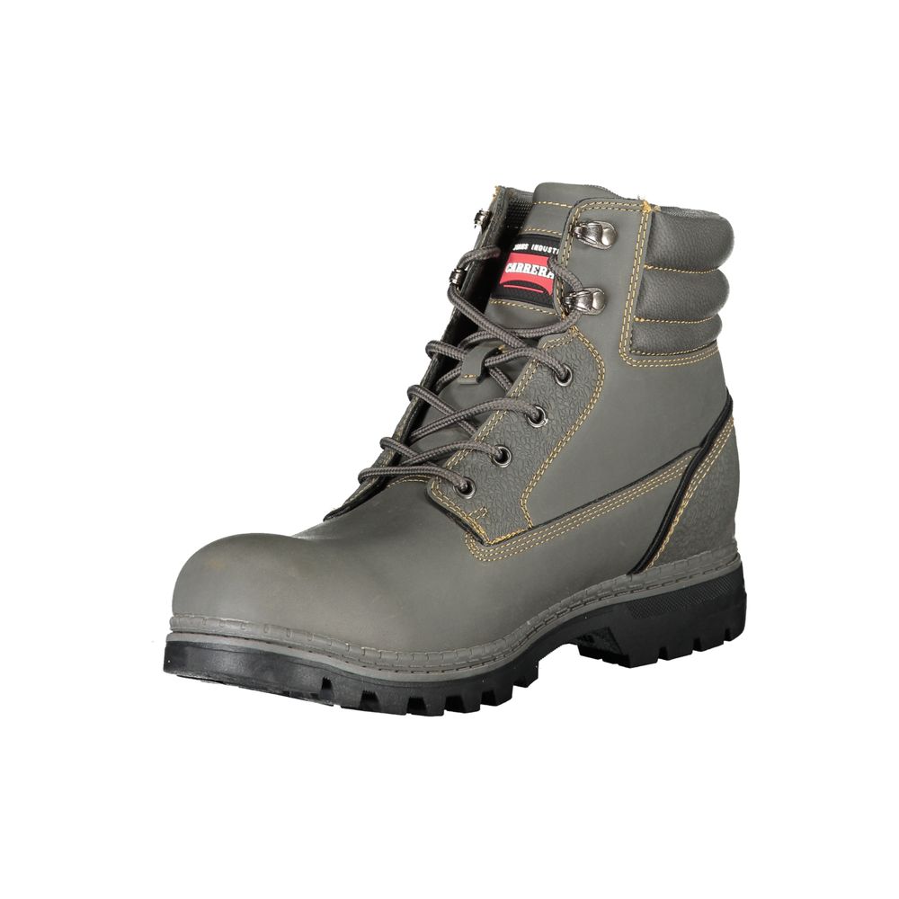 Μποτάκια Carrera Chic Grey Lace-Up με λεπτομέρειες αντίθεσης