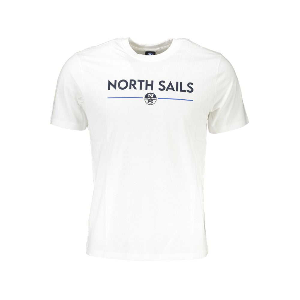 Λευκό βαμβακερό μπλουζάκι North Sails