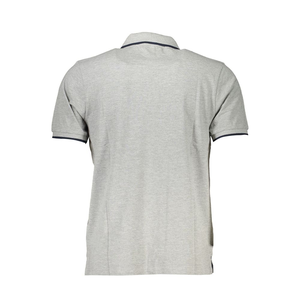 North Sails Gray Cotton Men Polo Shirt