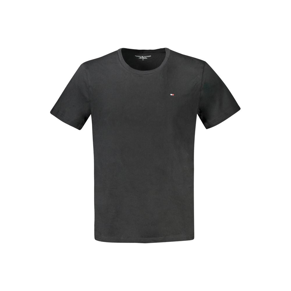 Ανδρικό μπλουζάκι Tommy Hilfiger Black Cotton