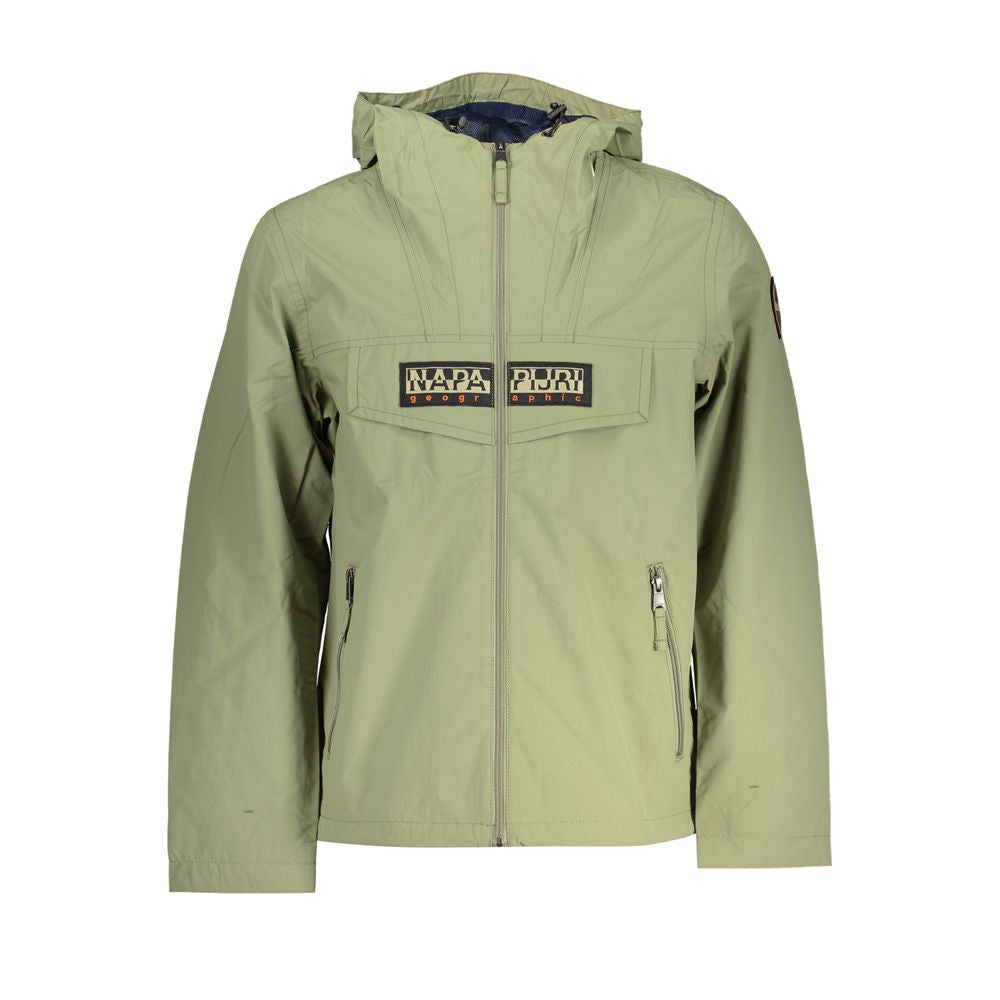 Napapijri Green Polyester Shell Jacket