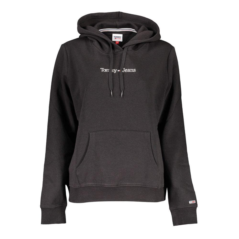 Γυναικείο πουλόβερ Tommy Hilfiger μαύρο βαμβακερό