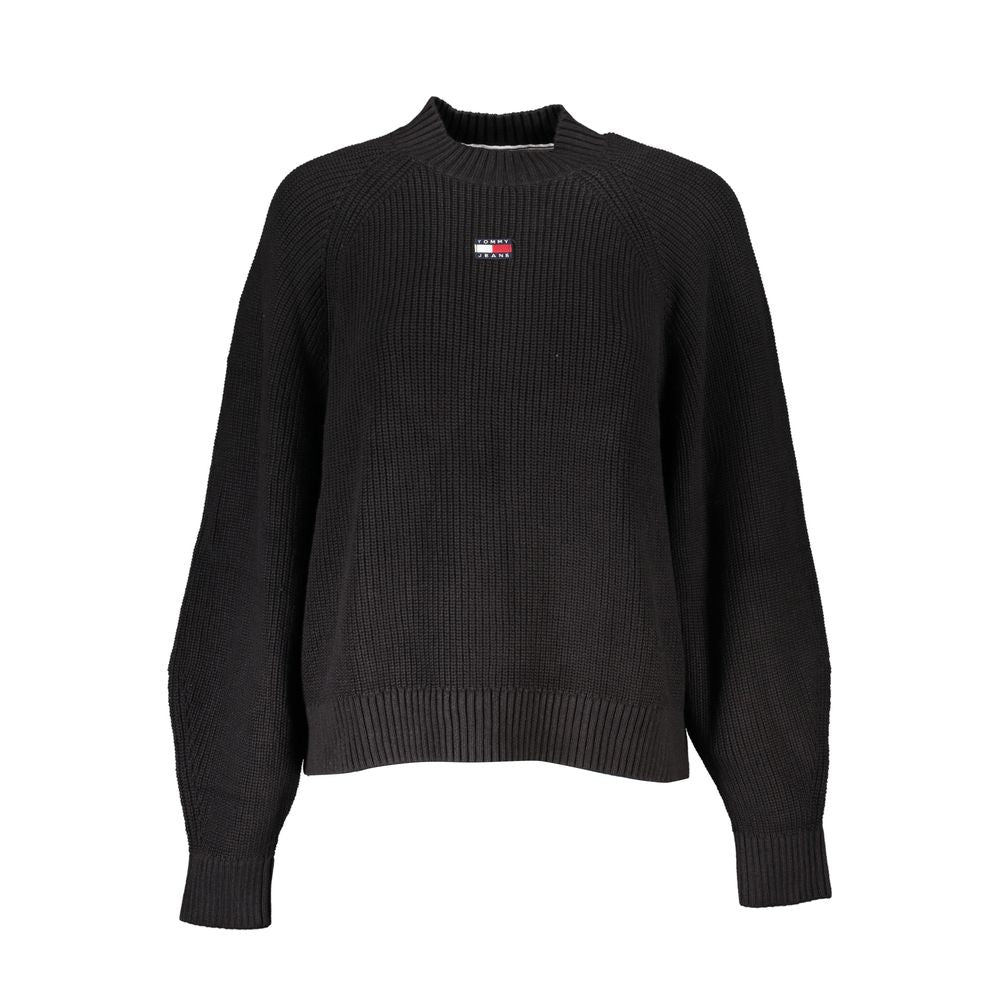 Μαύρο βαμβακερό πουλόβερ Tommy Hilfiger