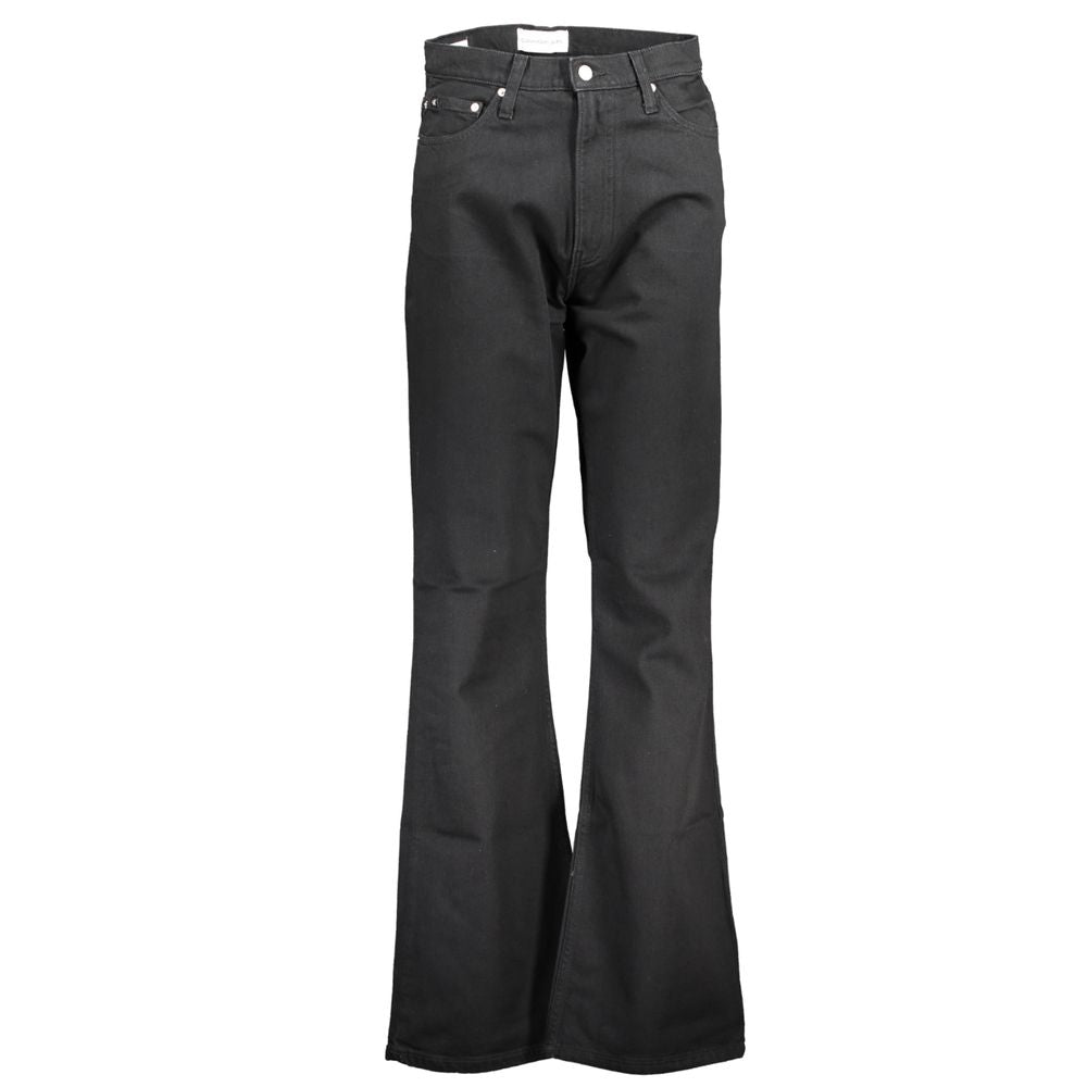 Calvin Klein Black Cotton Bootcut Jeans