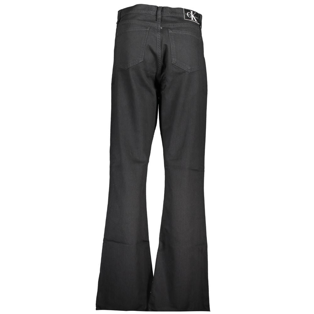 Calvin Klein Black Cotton Bootcut Jeans