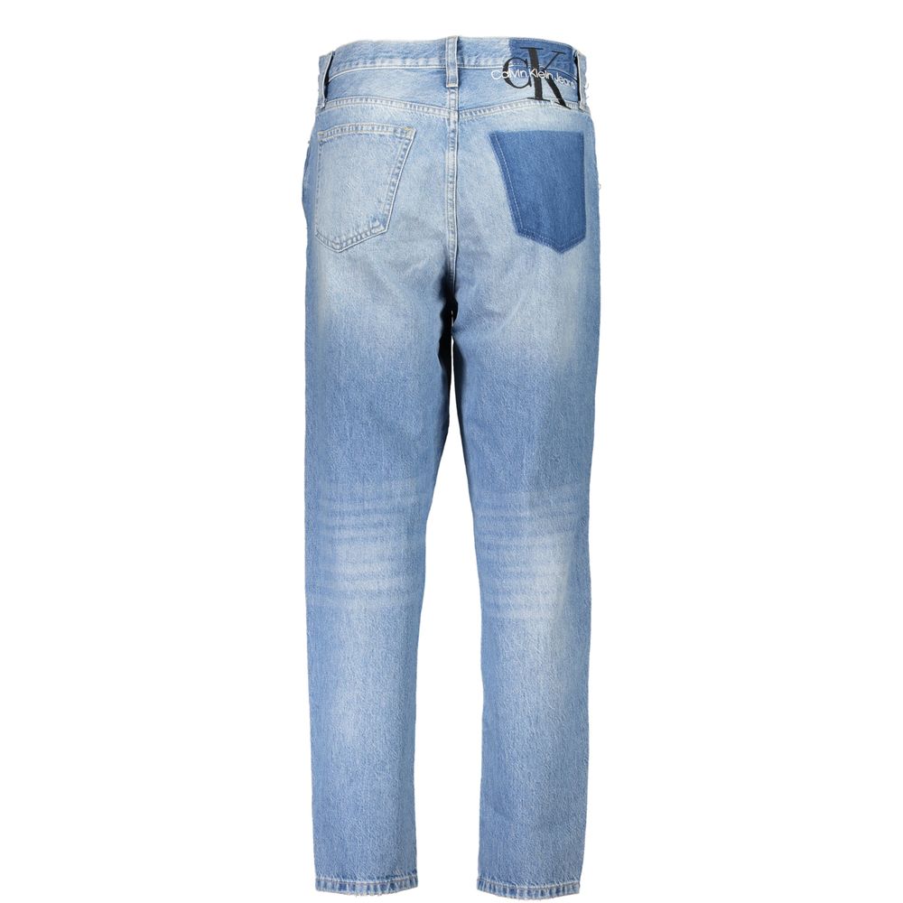 Calvin Klein Blue Cotton Mom Jeans