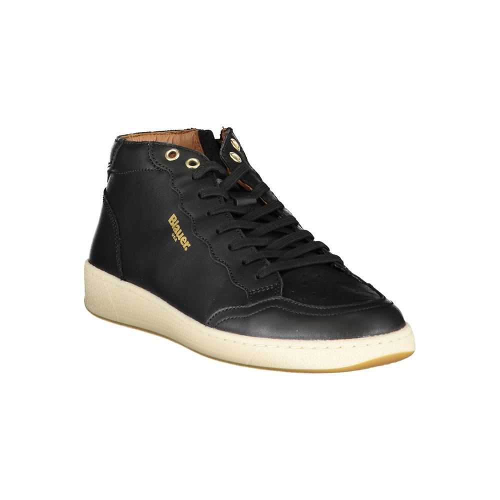 Blauer Black Polyester Athletic Sneakers