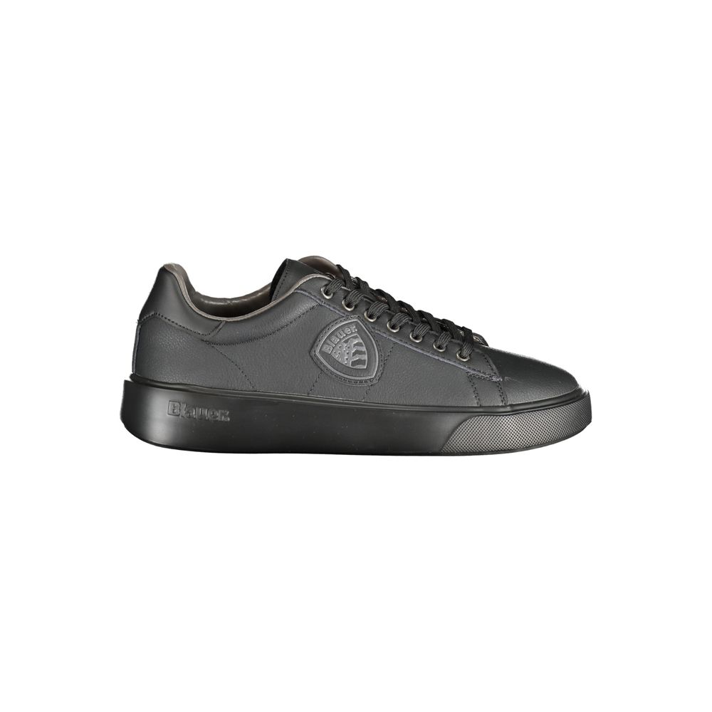 Blauer Black Polyester Low Top Sneakers