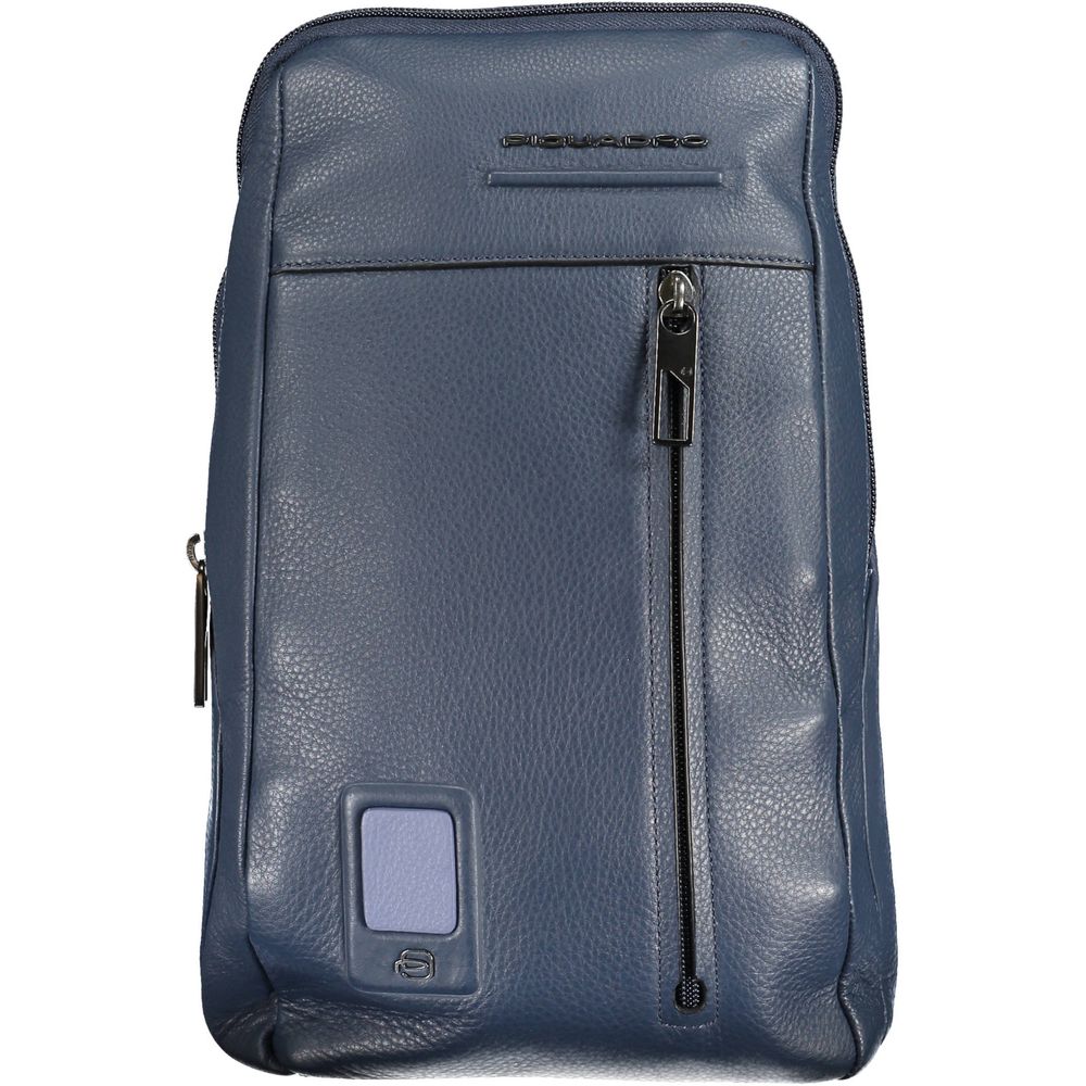 Ανδρική δερμάτινη τσάντα ώμου Piquadro Blue