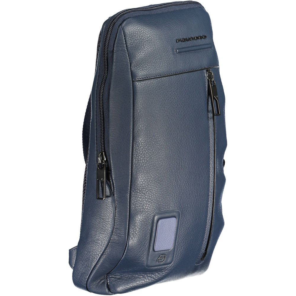 Ανδρική δερμάτινη τσάντα ώμου Piquadro Blue