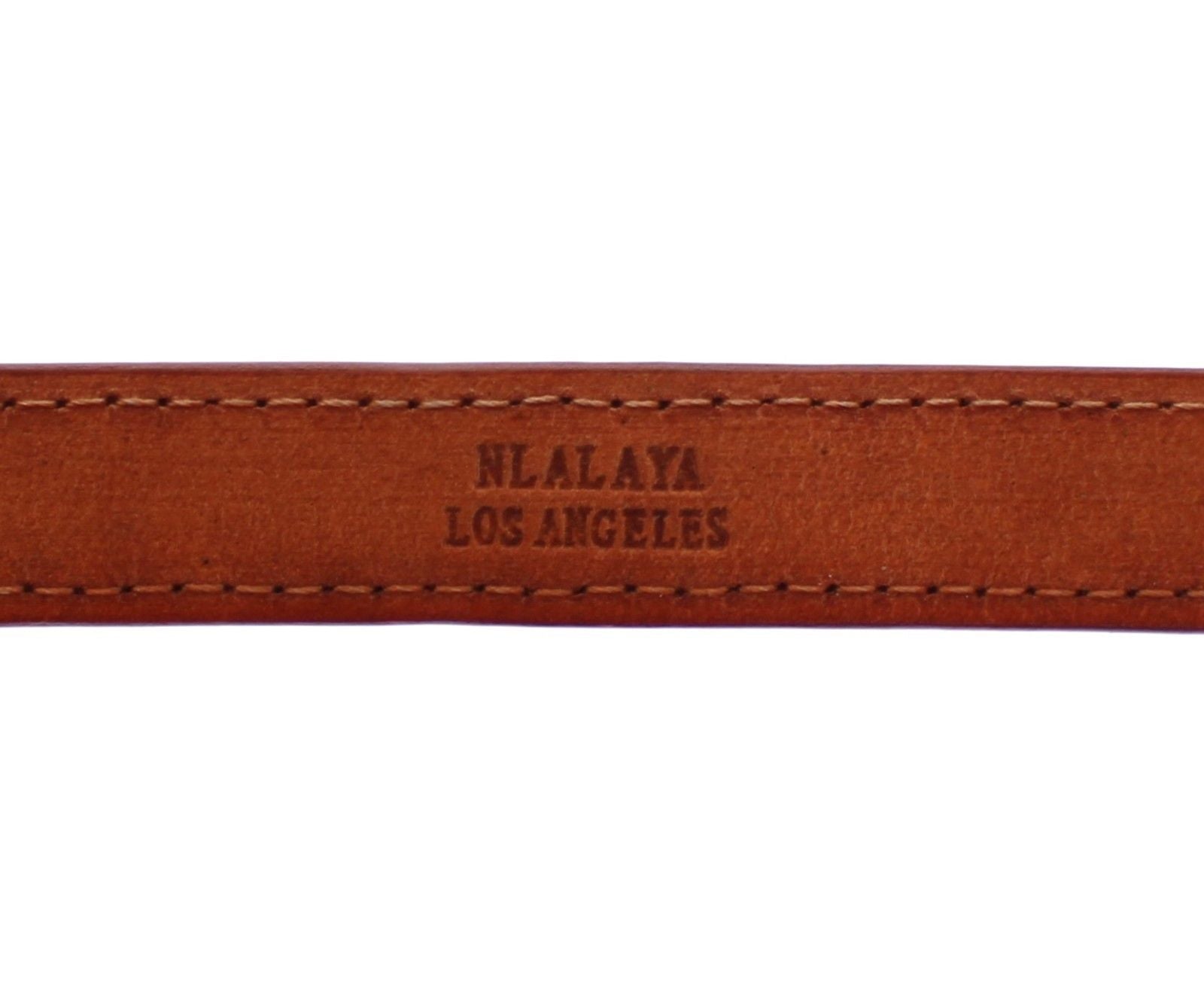 Βραχιόλι Nialaya Chic Snakeskin Leather & Gold Cuff