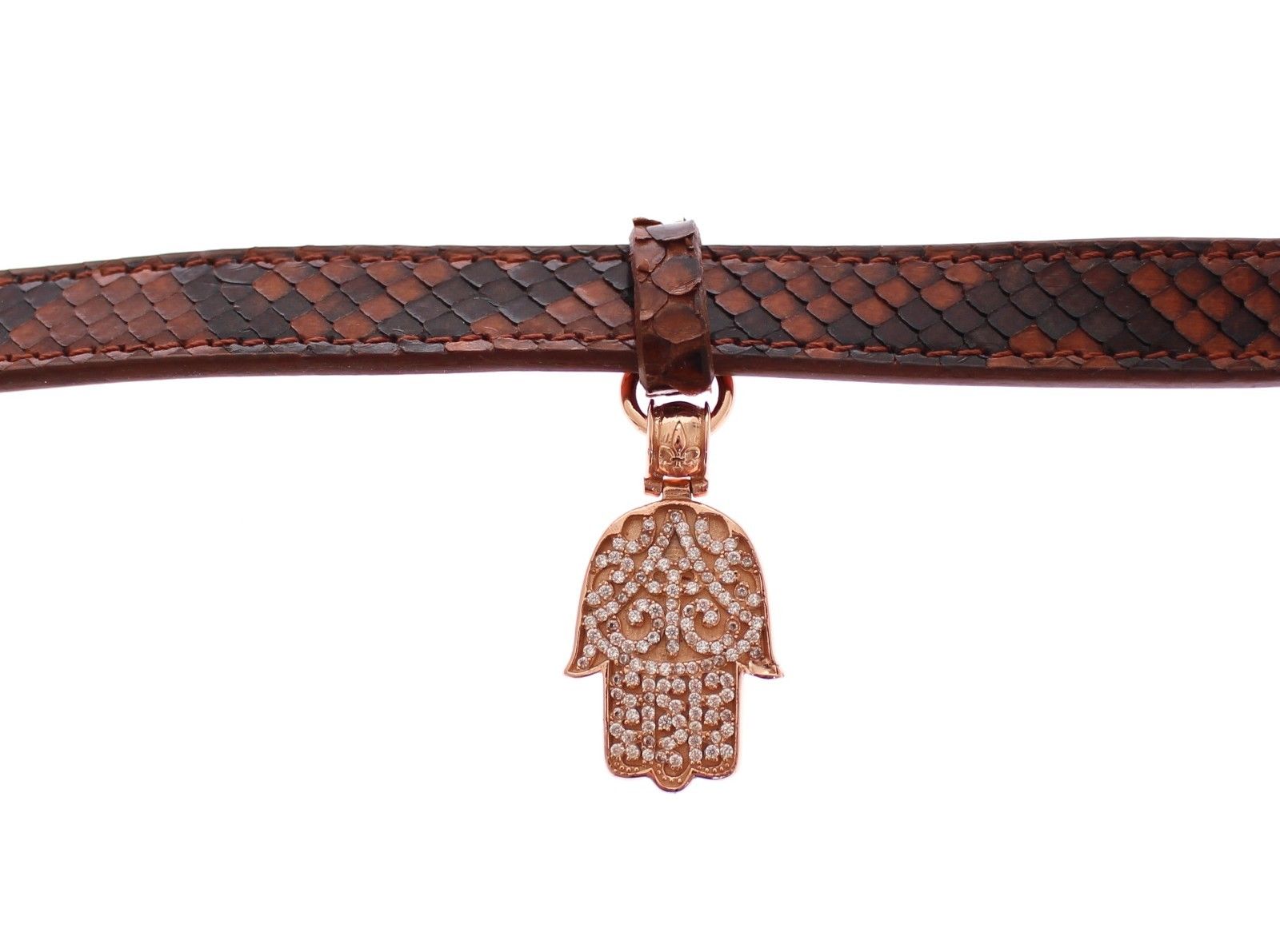 Βραχιόλι Nialaya Chic Snakeskin Leather & Gold Cuff