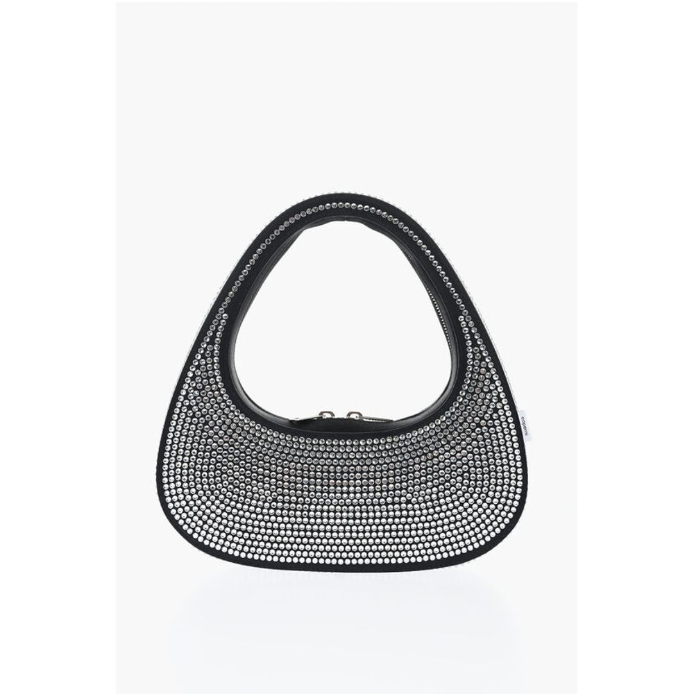 Coperni Satin Effect Baguette Bag with Rinestone Applications