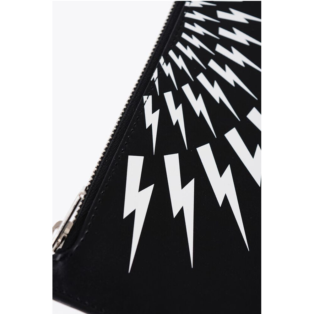 Neil Barrett Leather Pouch with Contrast Print