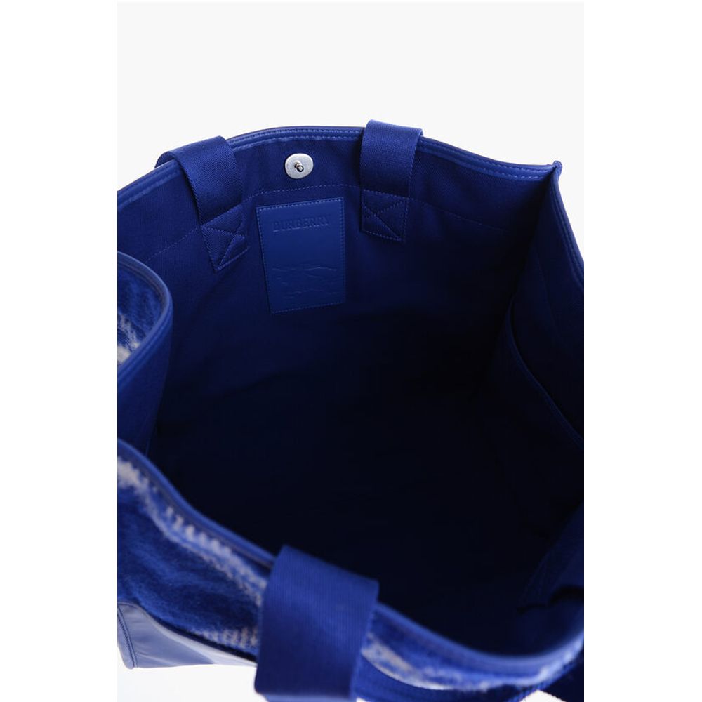Burberry Blue Wool Tote Bag