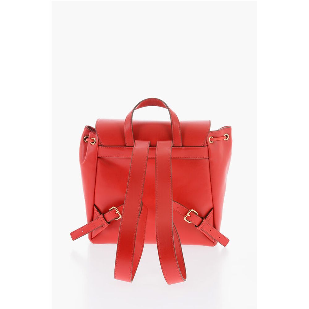 Moschino LOVE Faux Leather Backpack with Golden Logo