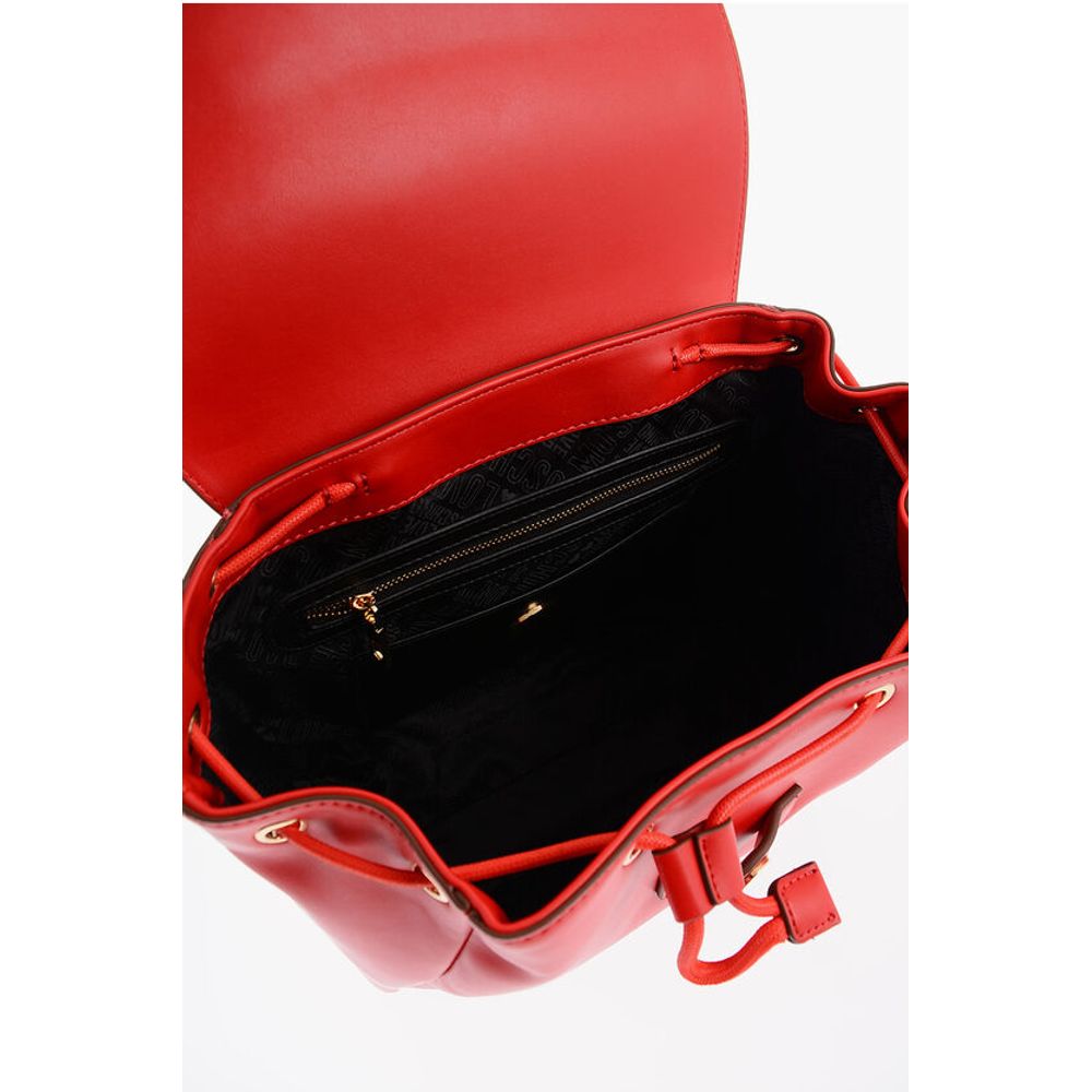 Moschino LOVE Faux Leather Backpack with Golden Logo