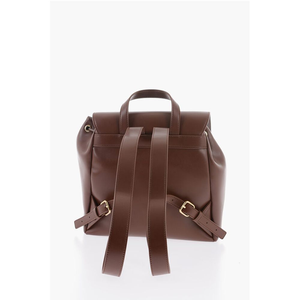 Moschino LOVE Faux Leather Backpack with Golden Logo