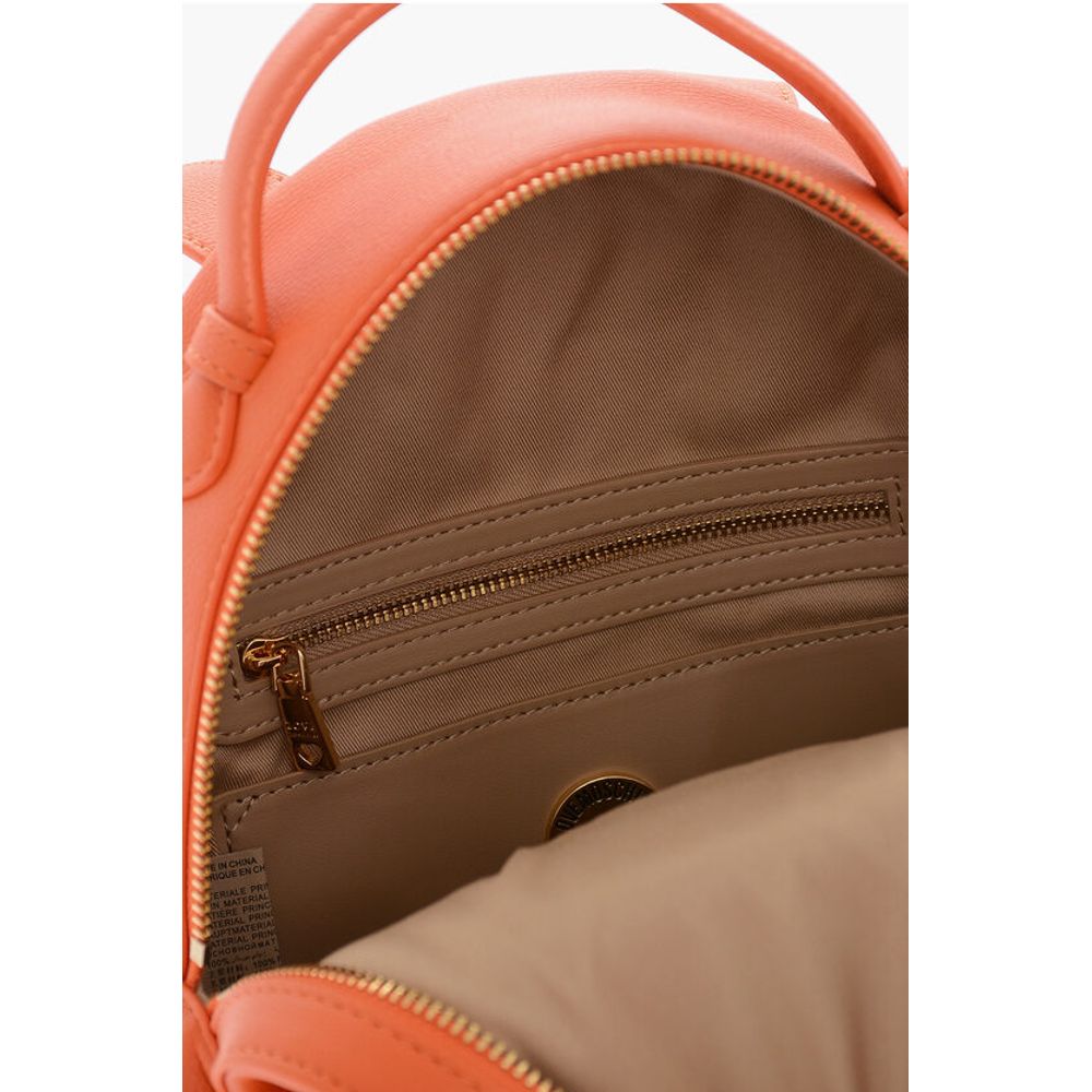 Moschino LOVE Faux Leather Backpack with Golden Logo