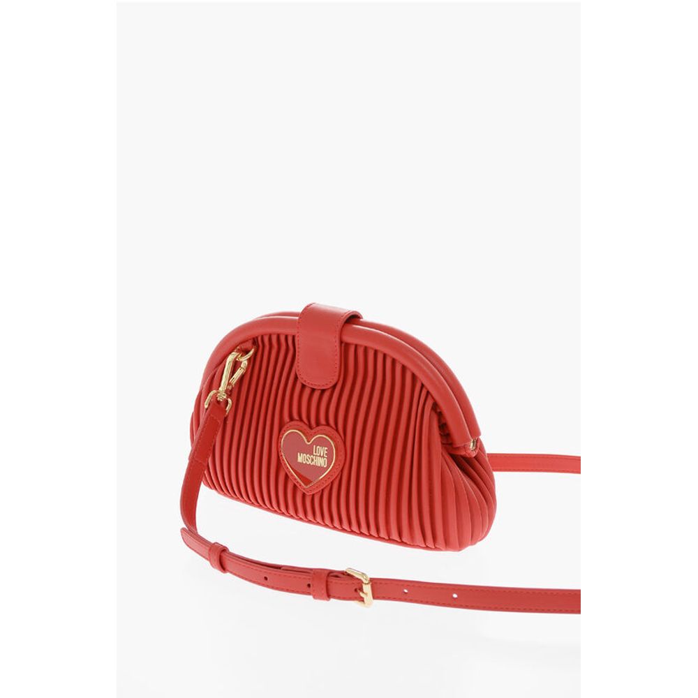 Moschino LOVE Pleated Faux Clutch with Removable Shoulder Strap
