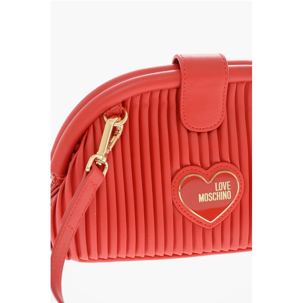 Moschino LOVE Pleated Faux Clutch with Removable Shoulder Strap