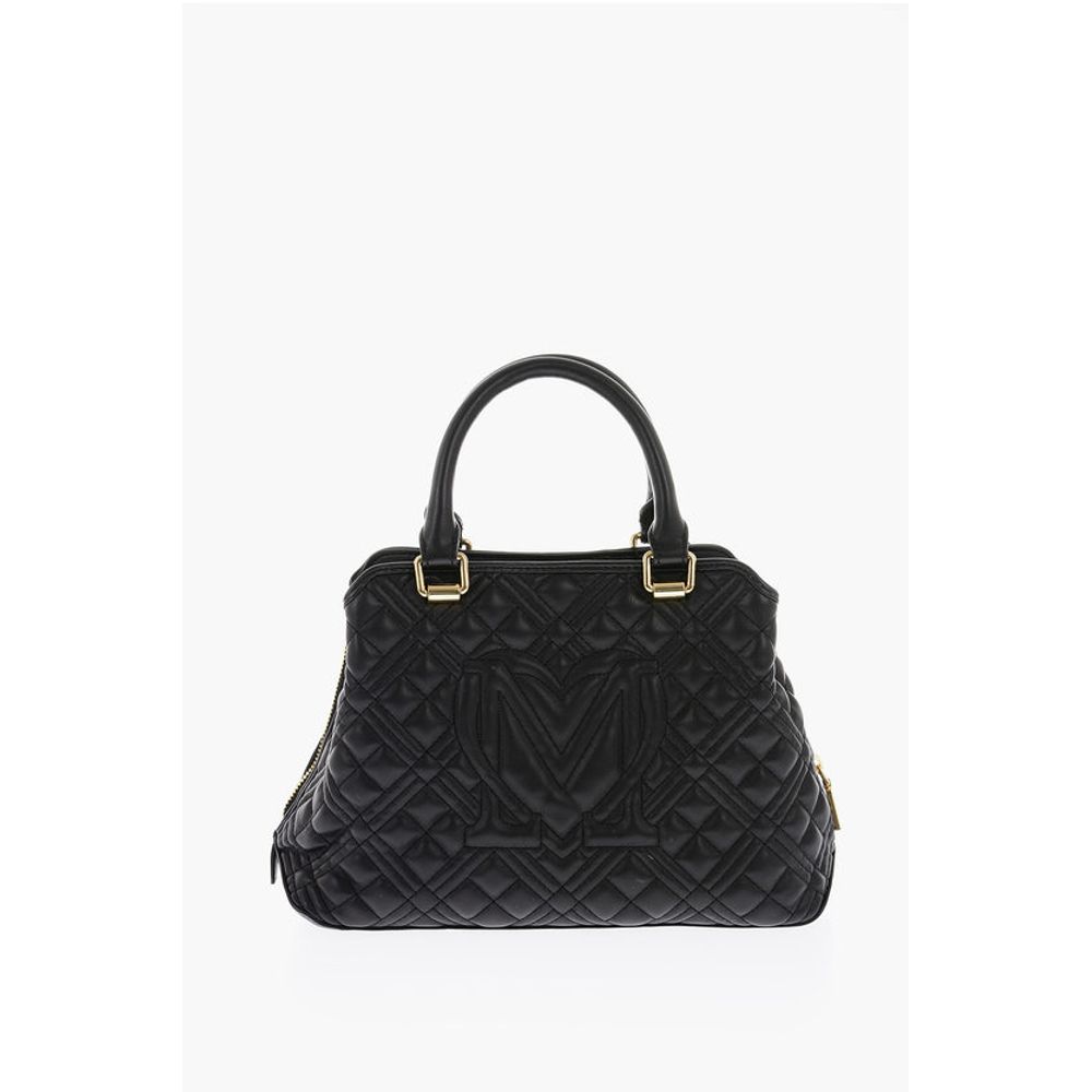 Moschino LOVE golden details quilted faux leather bag