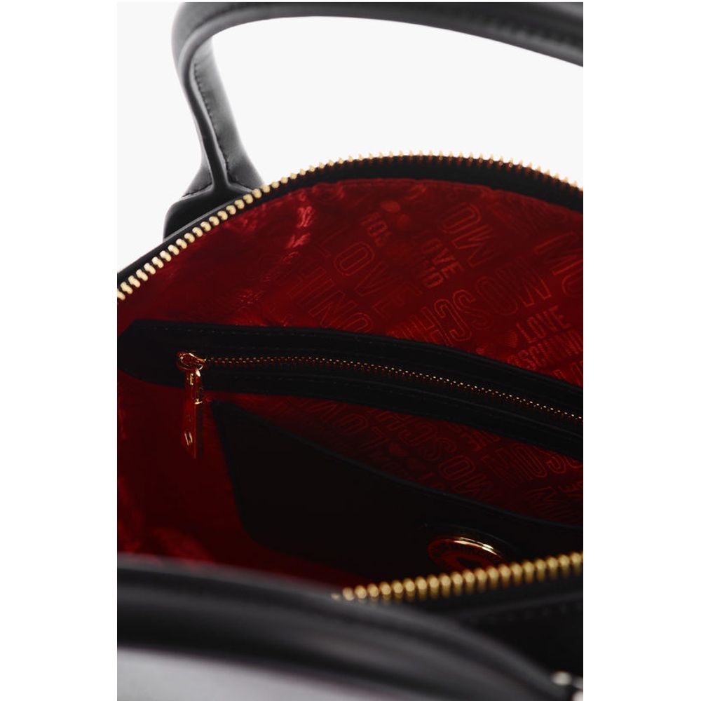 Moschino LOVE logoed handkerchief faux leather SIMPLE HOOP handbag