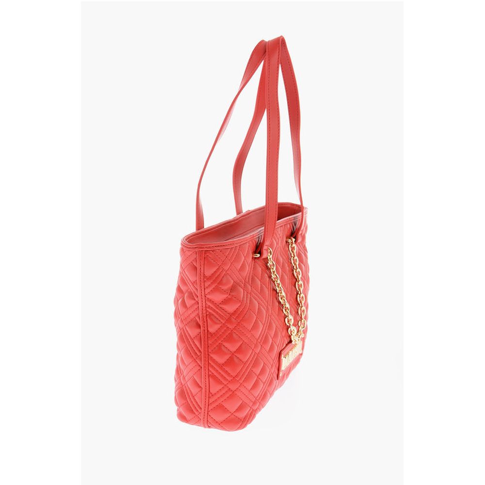 Moschino LOVE Quilted Faux Leather Tote Bag