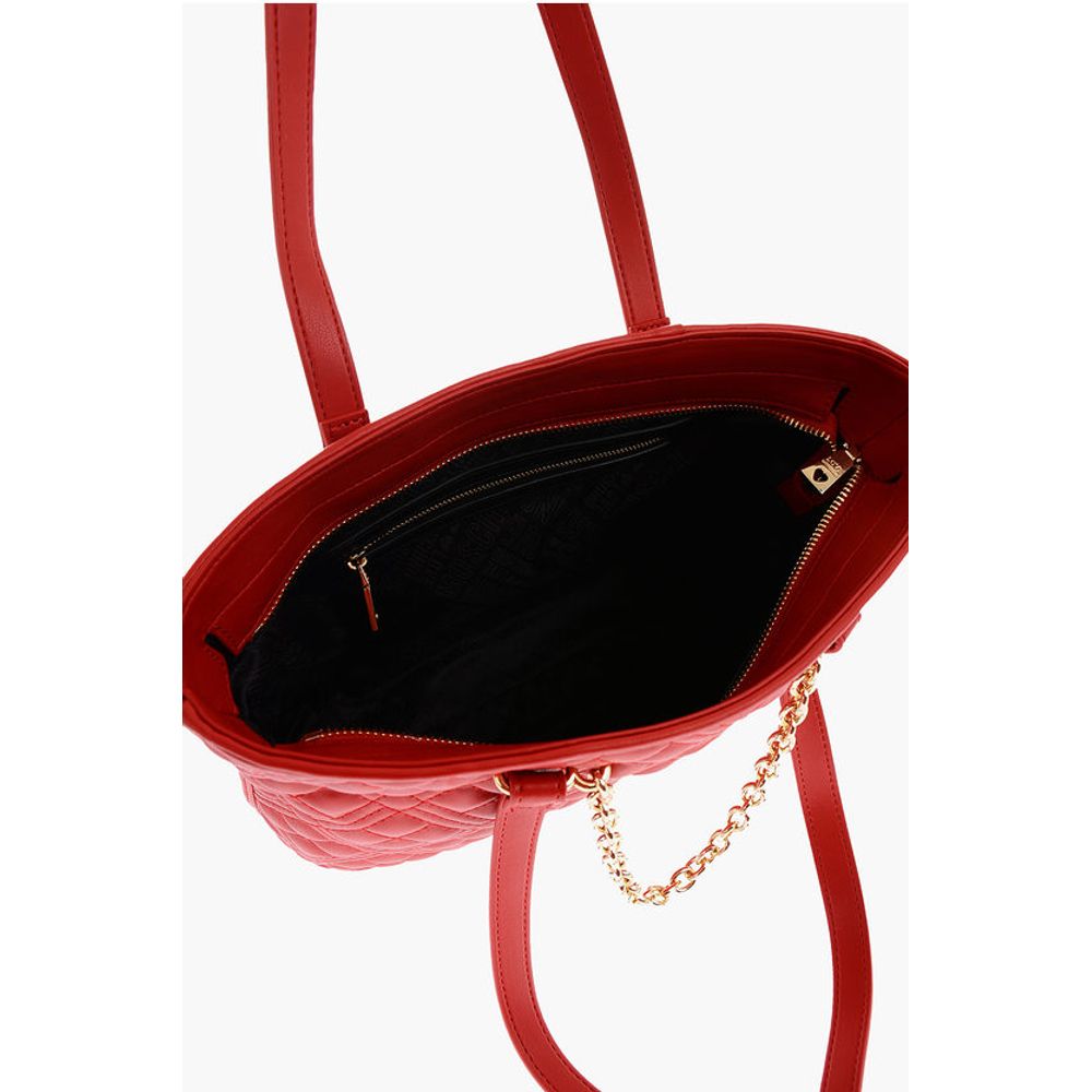 Moschino LOVE Quilted Faux Leather Tote Bag