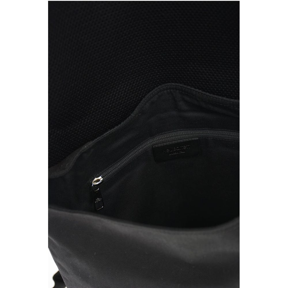 Neil Barrett solid color nylon CITY FLAP backpack