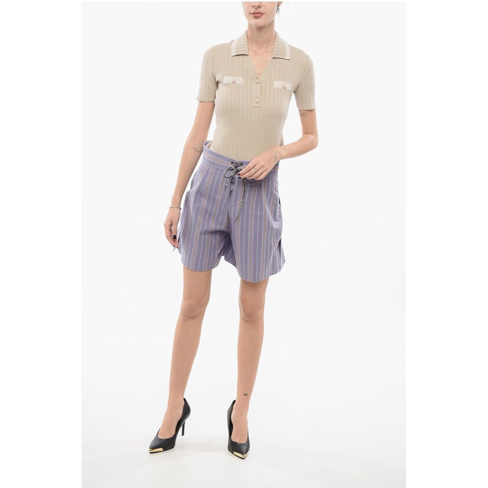 Vivienne Westwood Striped Print High-Waisted Shorts
