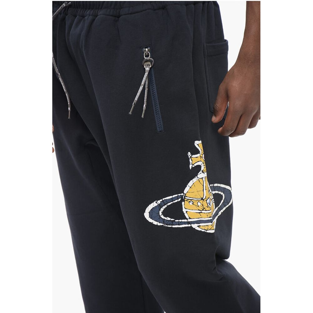 Vivienne Westwood Brushed Cotton TIME MACHINE Sweatpants with Printed Logo