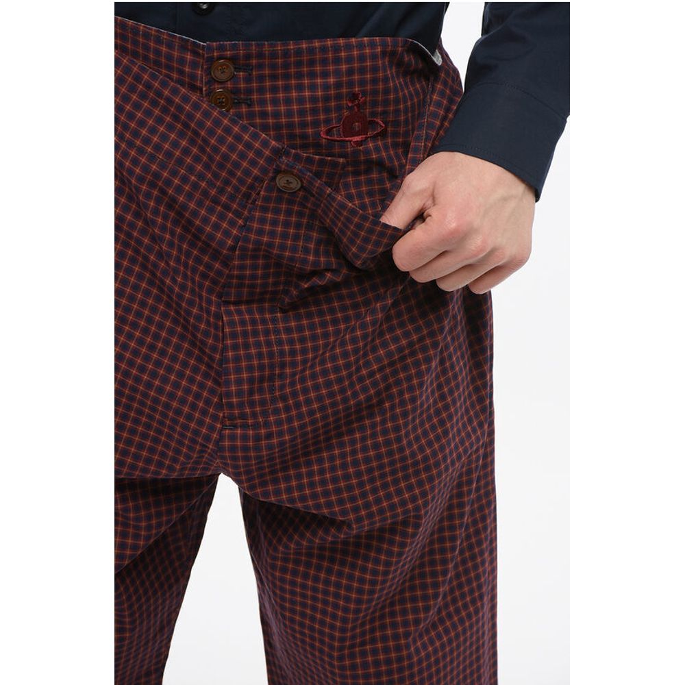 Vivienne Westwood Gingham Patterned Cotton Pants