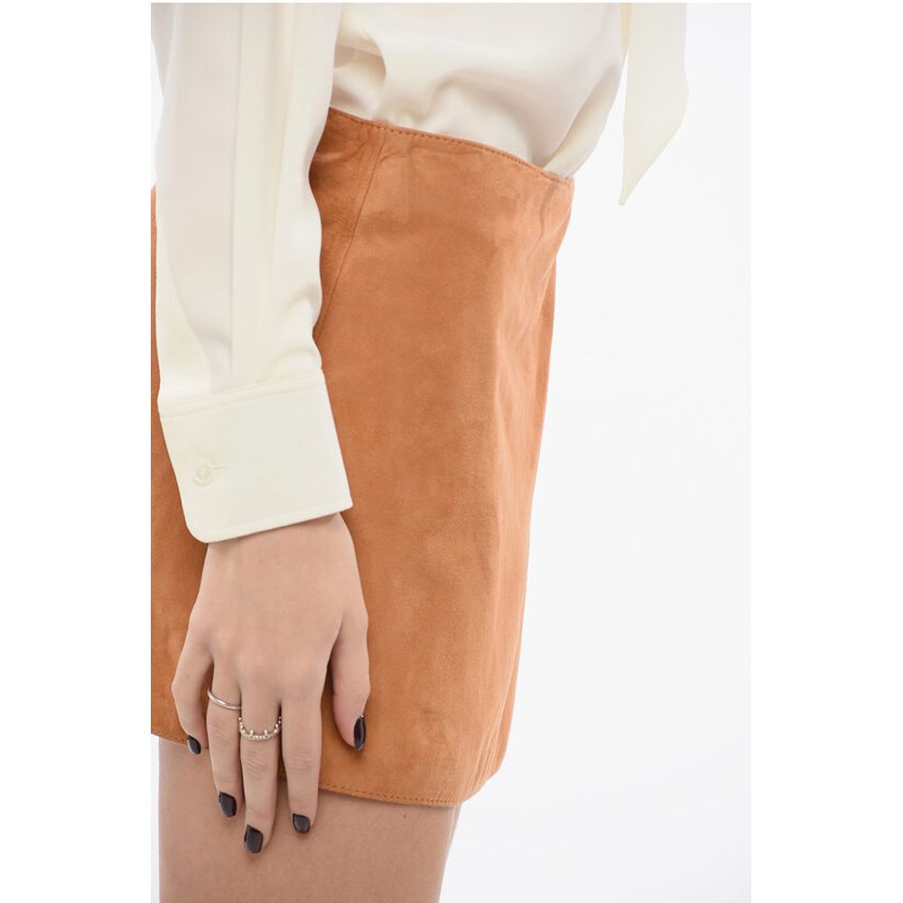 Ermanno Scervino Suede Wrap Shorts