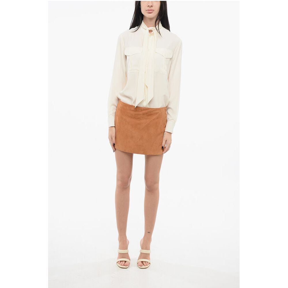 Ermanno Scervino Suede Wrap Shorts