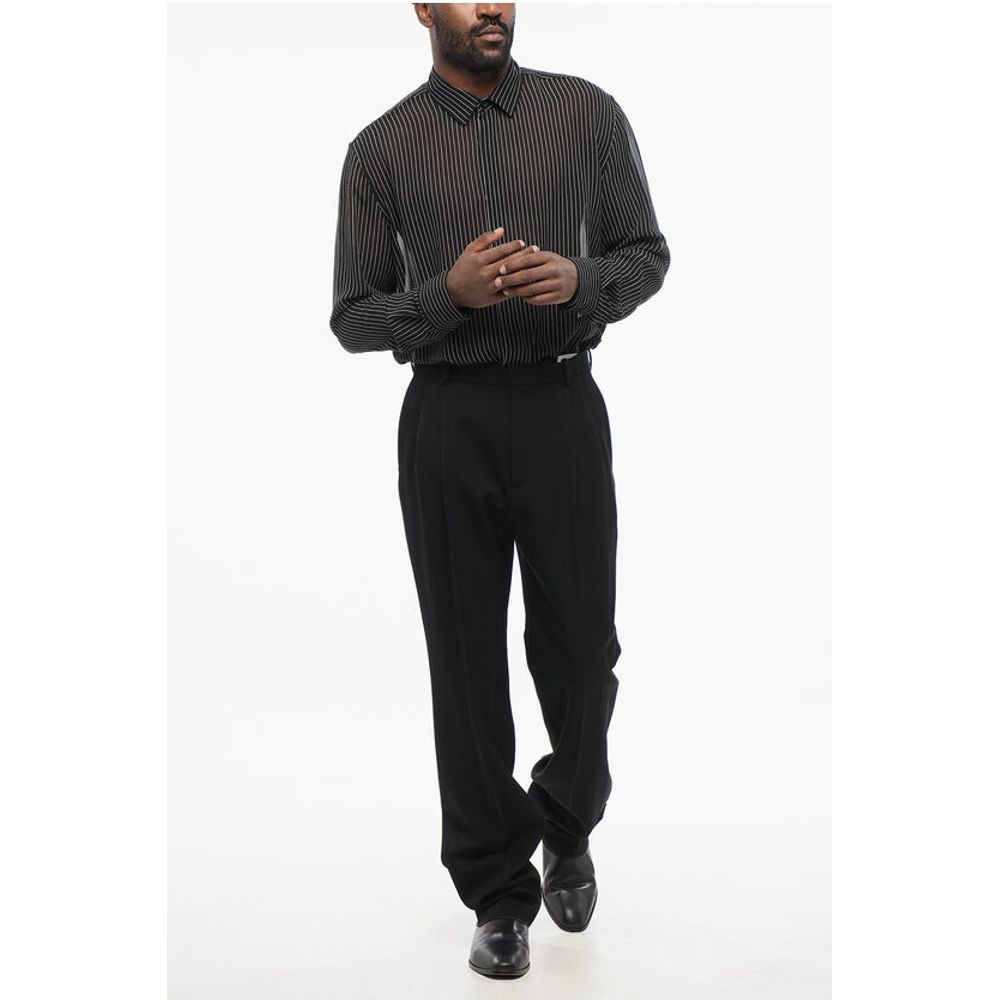 Saint Laurent Double-pleated Wool 4-Pocketed Pants