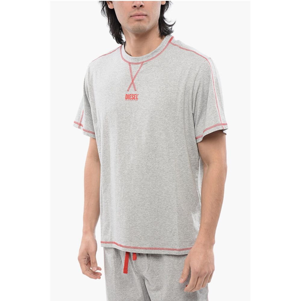 Diesel RED TAG Stretch Cotton UMSET-WILORT Short Pyjamas Set with V