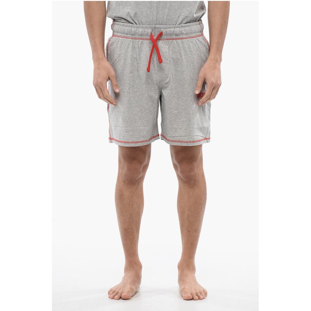 Diesel RED TAG Stretch Cotton UMSET-WILORT Short Pyjamas Set with V