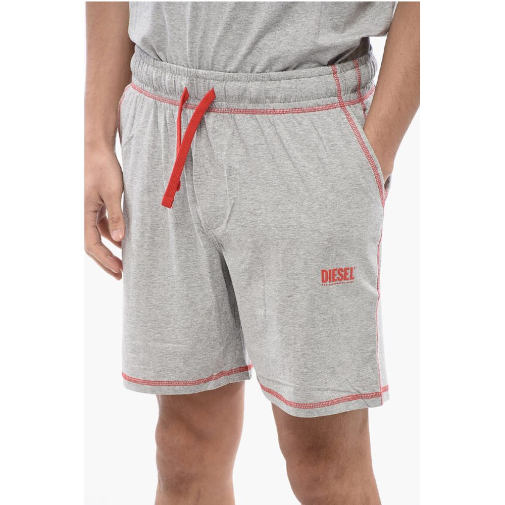 Diesel RED TAG Stretch Cotton UMSET-WILORT Short Pyjamas Set with V