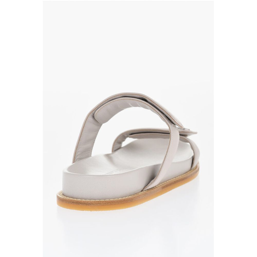 Armani Strap Closure Leather Sandals