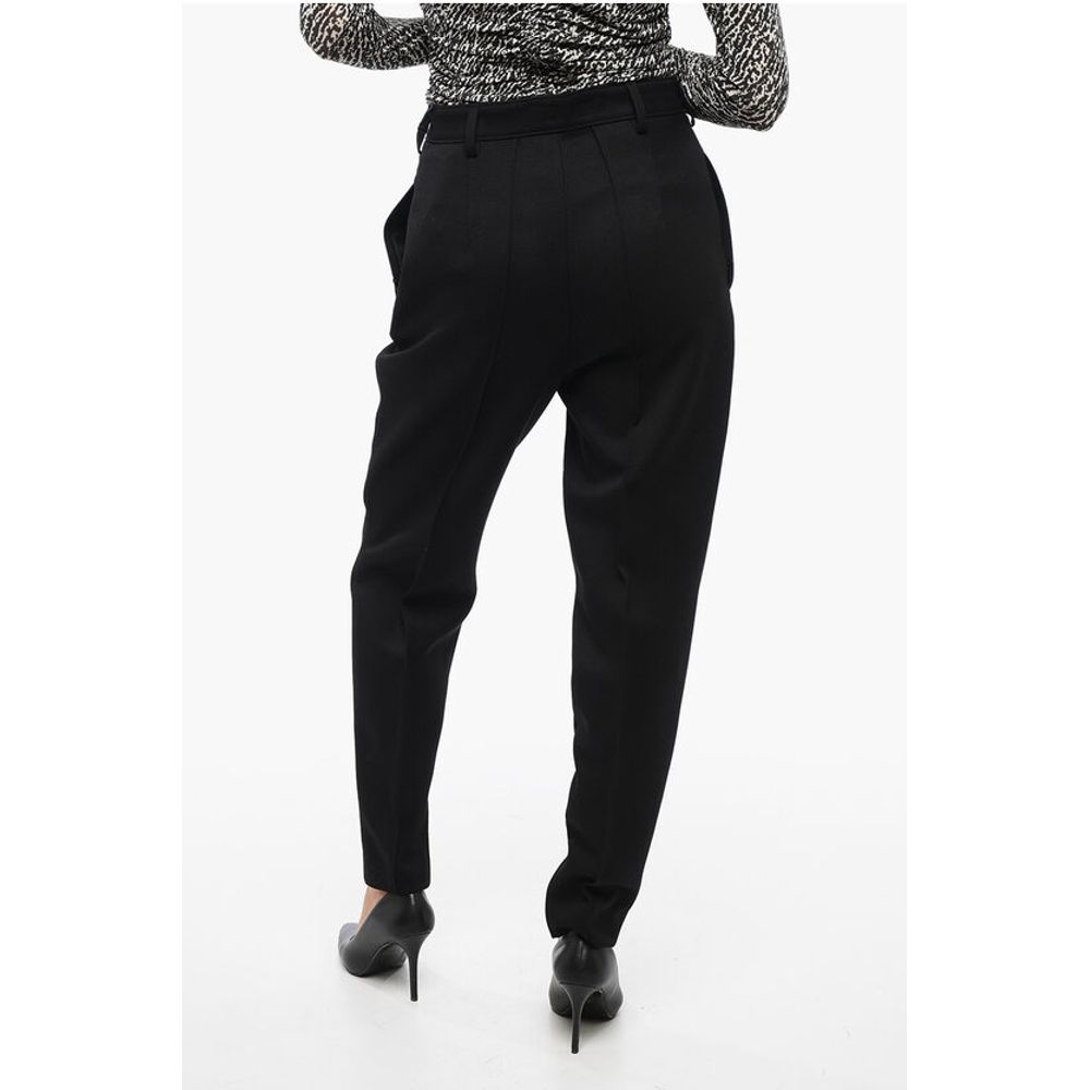 Prada Single-pleated Twill Virgin Wool Blend Pants