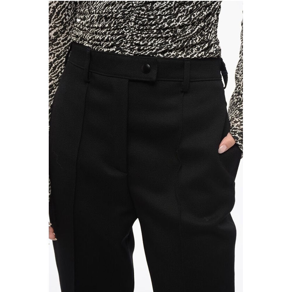 Prada Single-pleated Twill Virgin Wool Blend Pants