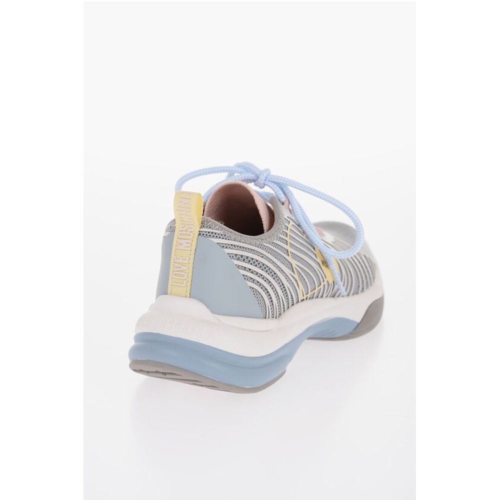 Moschino LOVE Mesh SPRINT50 Low-Top Sneakers with Contrast Detail
