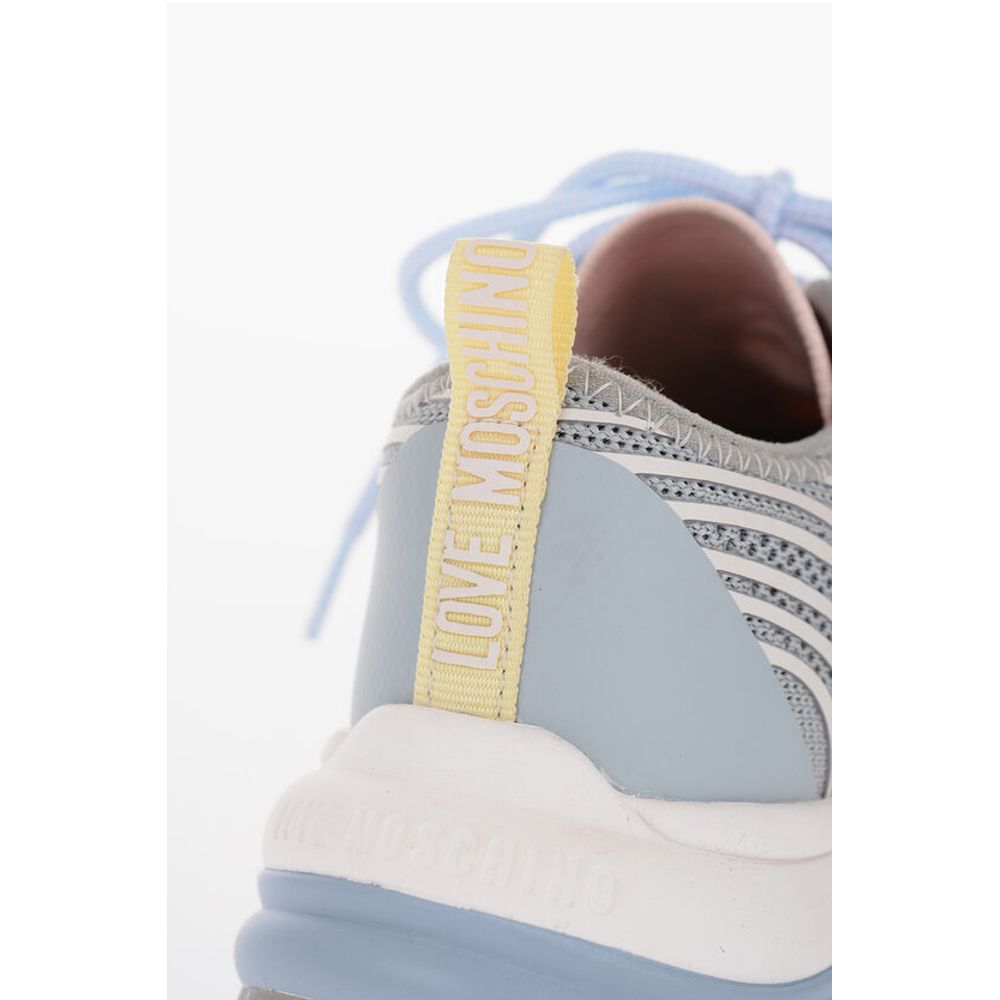 Moschino LOVE Mesh SPRINT50 Low-Top Sneakers with Contrast Detail